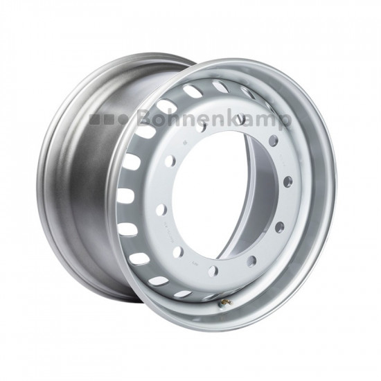 13.00X22.5 10/281/335 Ø27 ET120 SILVER RAL9006 ACCURIDE 5150@130 ONE PART 31460213